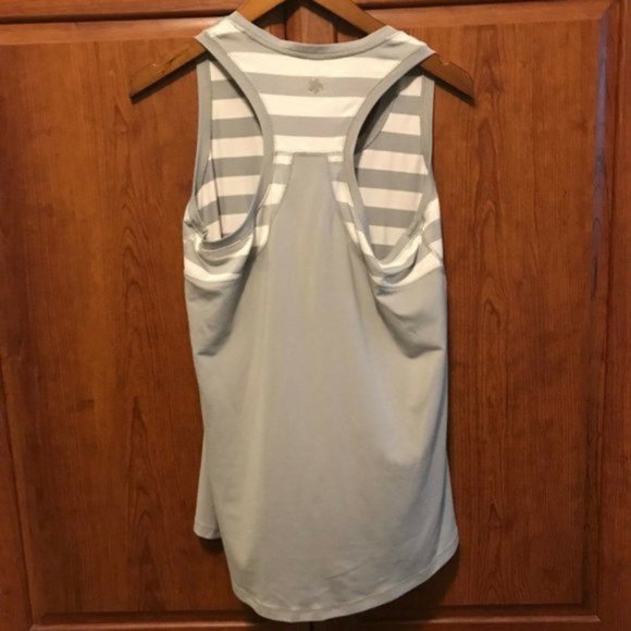 Tek Gear | DryTEK Gray Striped Workout Tank Top | Sz M - Picture 4 of 8